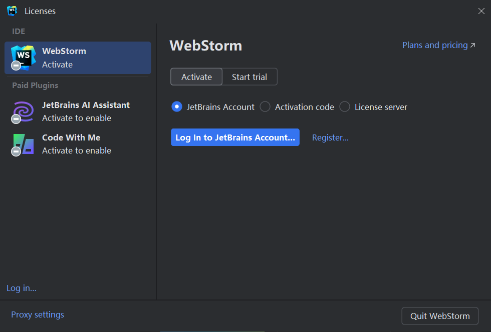 WebStorm 2024.2.0.1 激活教程，附激活码